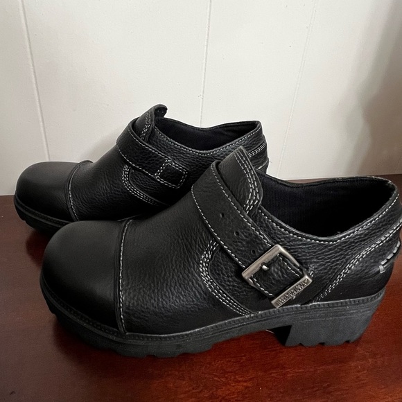 Harley-Davidson vintage Tatum Leather Chunky Moto Shoes Loafers - NWOT Y2K - Picture 3 of 11